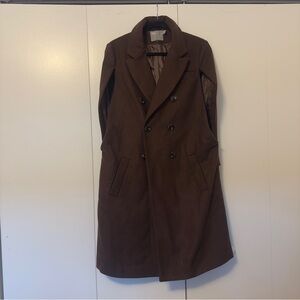 ASOS Brown Double-Breasted Cape Coat | Chocolate Brown